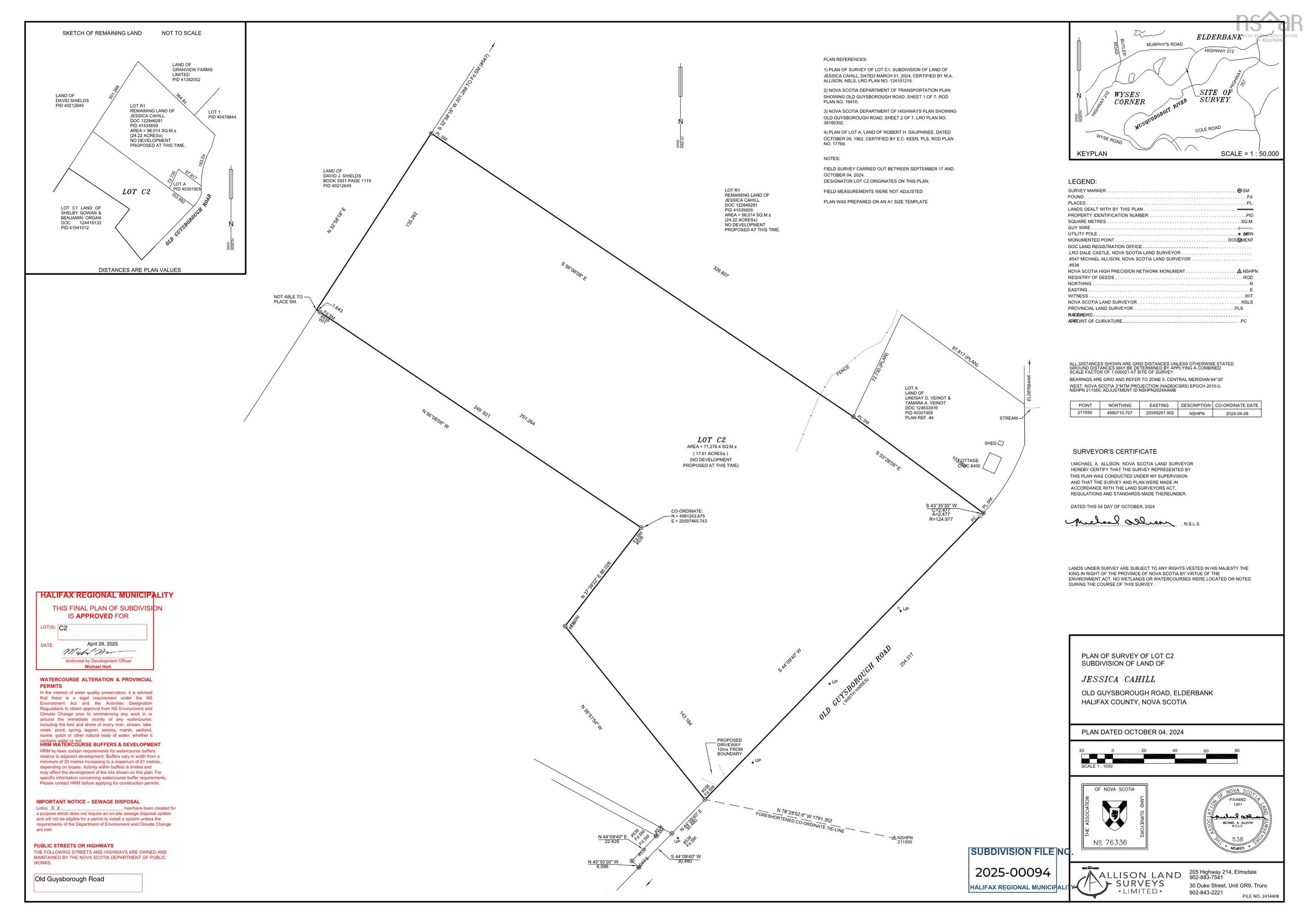 Lot C2 Old Guysborough Road, Elderbank NS B0N 1K0 - MLS 202509959